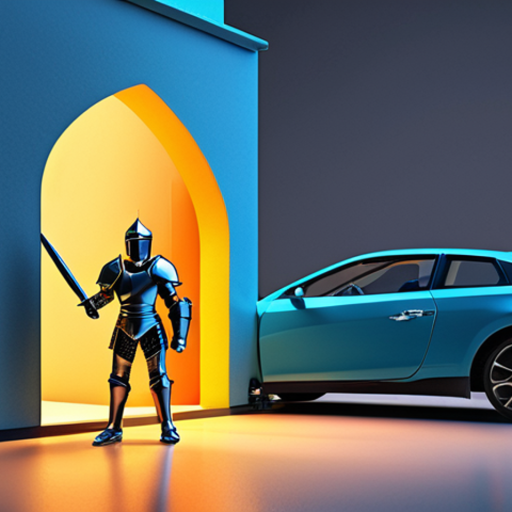 Prompt 1:** A vibrant, conceptual illustration of a strong, armored business entity (like a corporate knight or a solid fortress) holding a glowing business license, standing firmly on a foundation of legal documents. Behind this entity, a confident entrepreneur stands with personal assets (a house, a car) visibly protected within a transparent shield, emphasizing asset separation and security. The scene should convey legal independence, protection, and the foundational strength of proper commercial registration, with a sense of growth and confidence. Use bright, professional colors and a modern, symbolic art style.