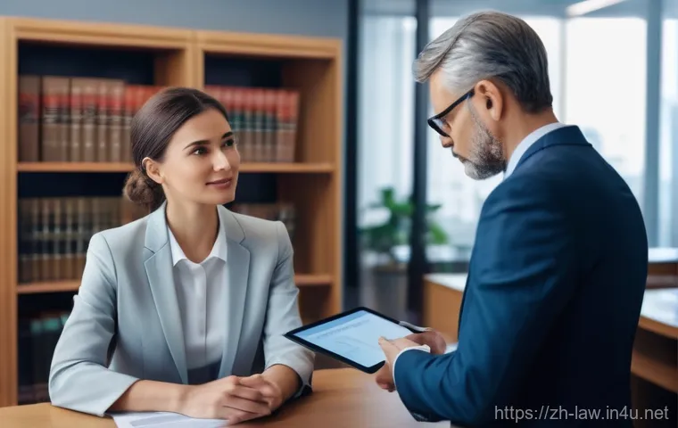 형사소송법상 변호인의 조력권 - **Prompt:** A dynamic, professional depiction of a lawyer (e.g., a man or a woman in their 40s, shar...