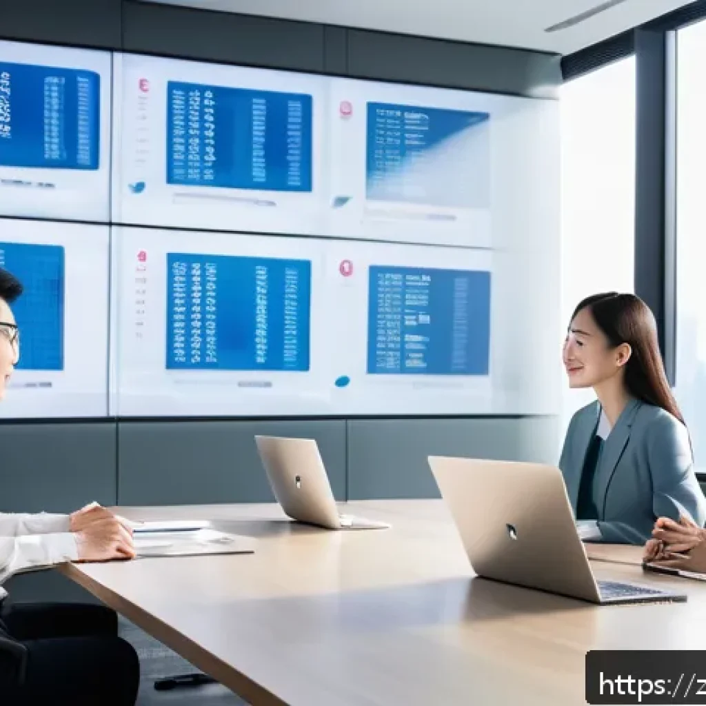 노동법상 연차유급휴가 제도 - A modern Chinese office environment with diverse young professionals discussing annual leave plans a...